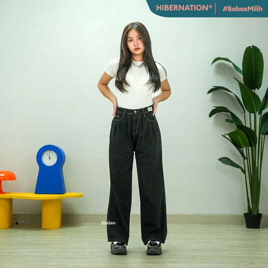 JINISO - Highwaist Adjustable Super Baggy Jeans 883 HIBERNATION
