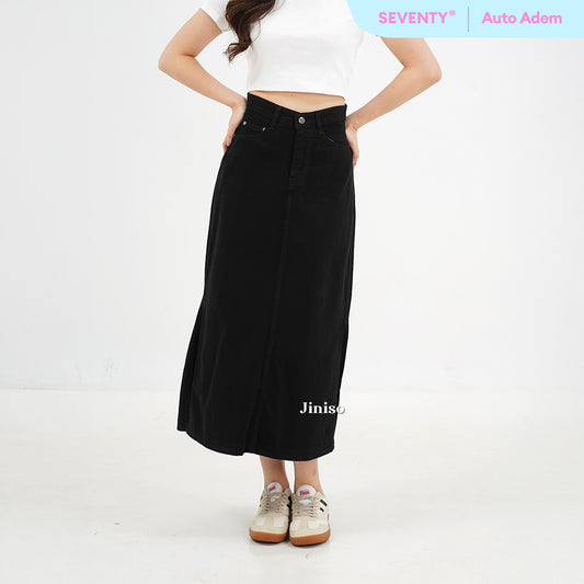 JINISO - Highwaist Rok Slit Jeans Panjang 994 SEVENTY