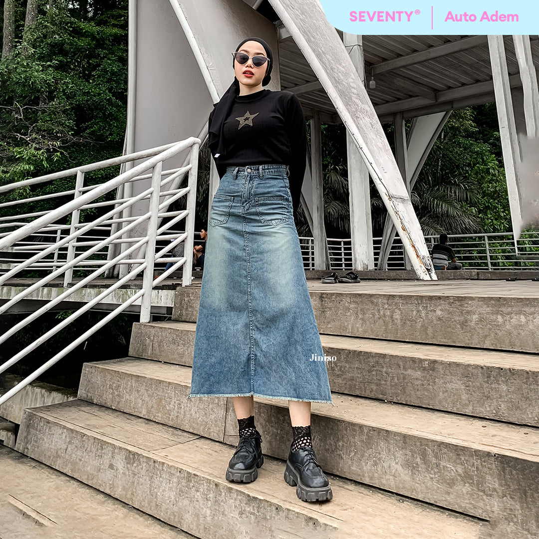 JINISO - Highwaist Rok Mermaid Jeans Panjang 905 SEVENTY