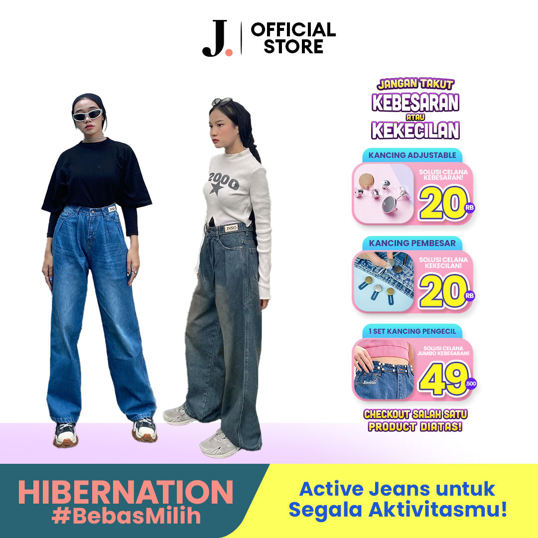 JINISO - Highwaist Adjustable Super Baggy Jeans 882 HIBERNATION
