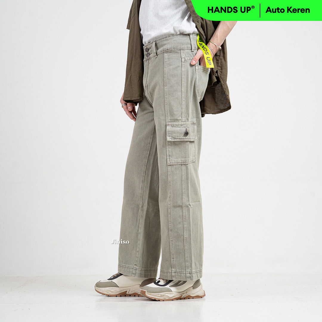 JINISO Loose Cargo Denim Jeans Pria 407