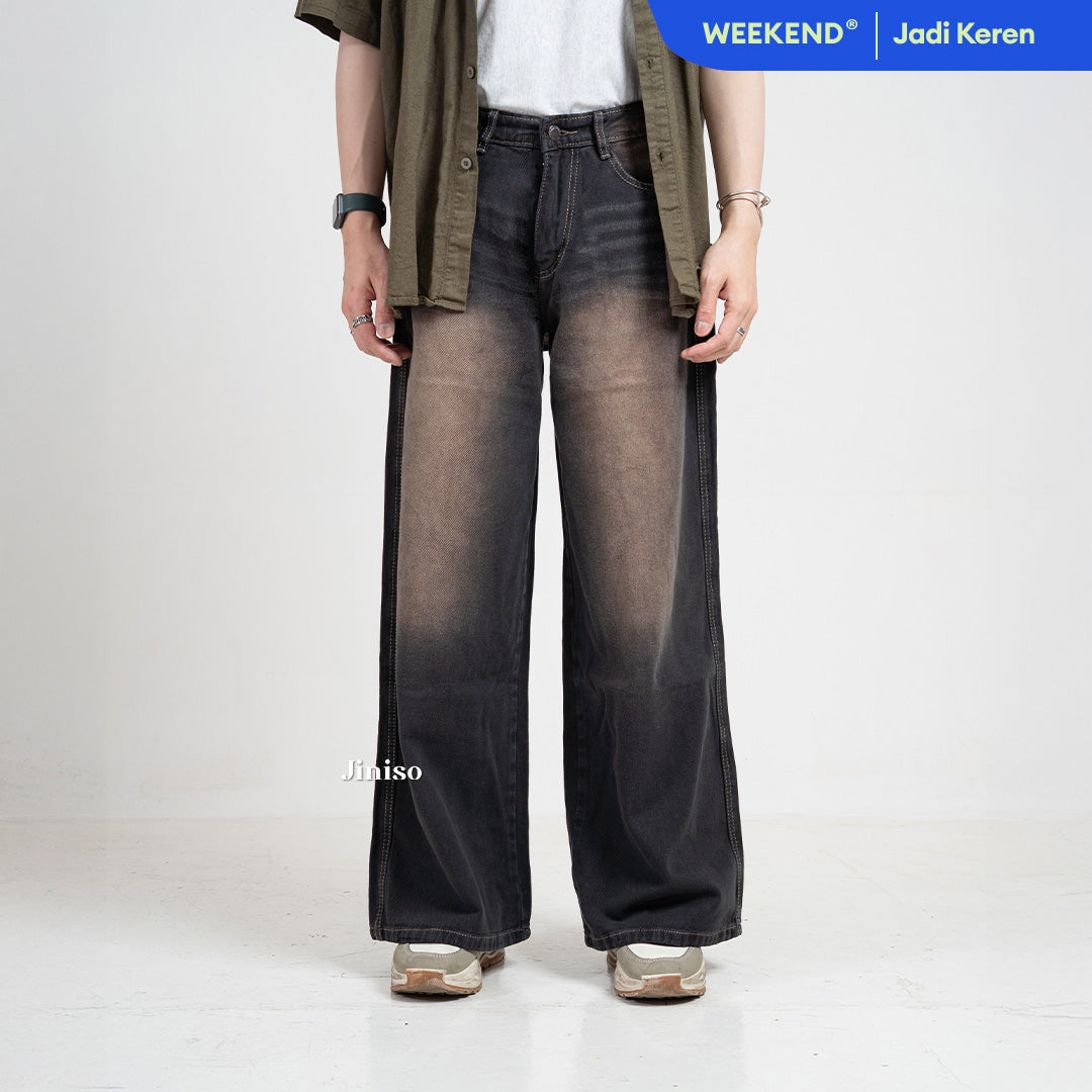 JINISO Oversize Baggy Loose Jeans Pria 753