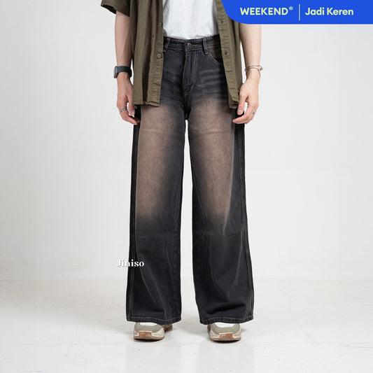 JINISO Oversize Baggy Loose Jeans Pria 753