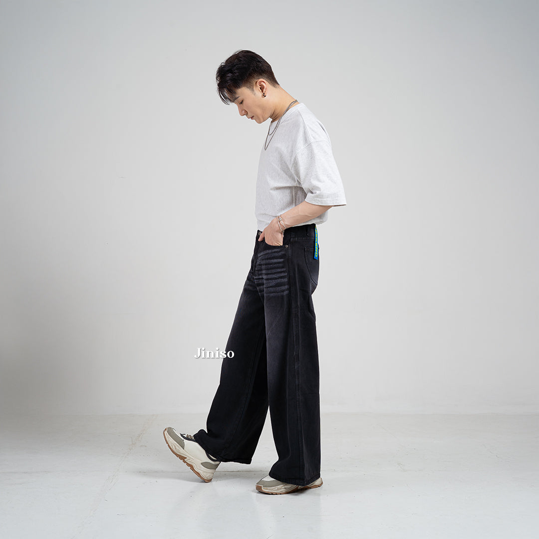 JINISO Oversize Baggy Loose Jeans Pria 781
