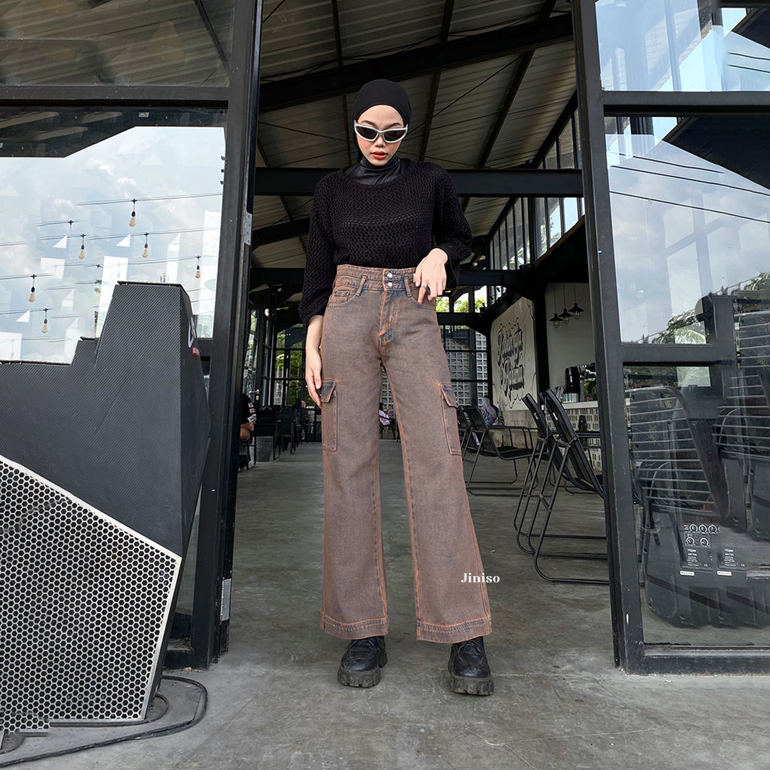 JINISO - Highwaist Cargo Loose Jeans 460 FEARLESS