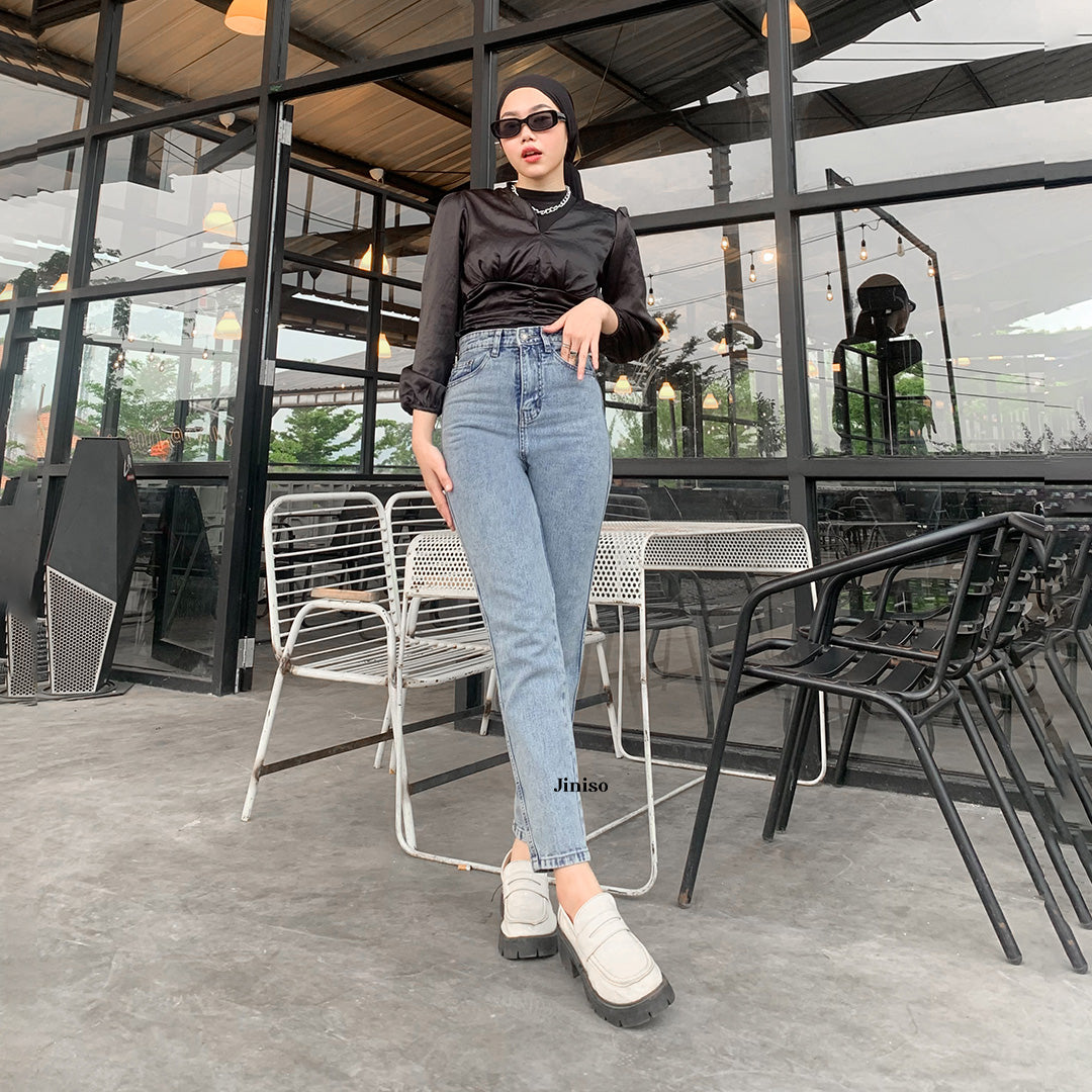 JINISO - Highwaist Boyfriend Jeans 029 FEEL GOOD