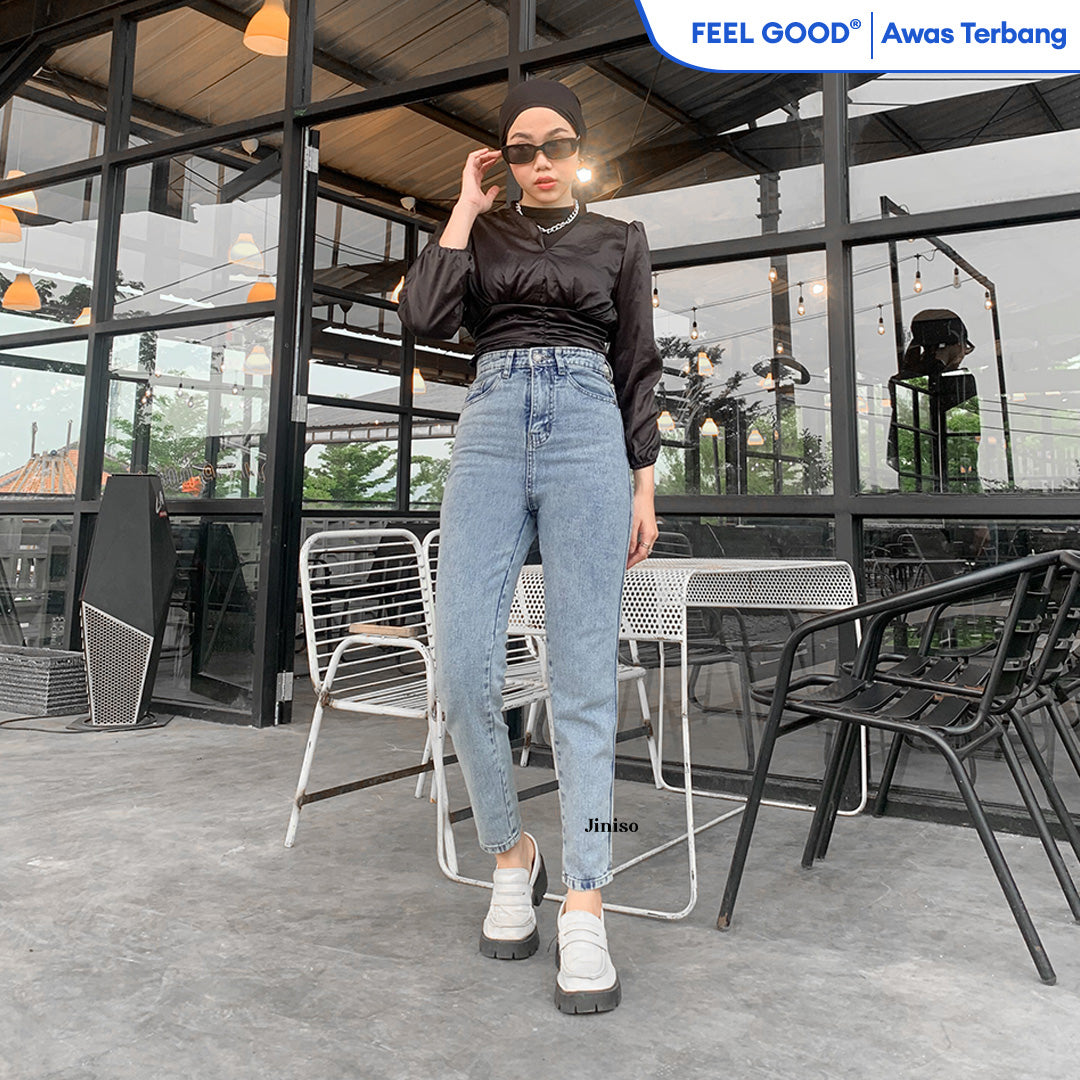 JINISO - Highwaist Boyfriend Jeans 029 FEEL GOOD