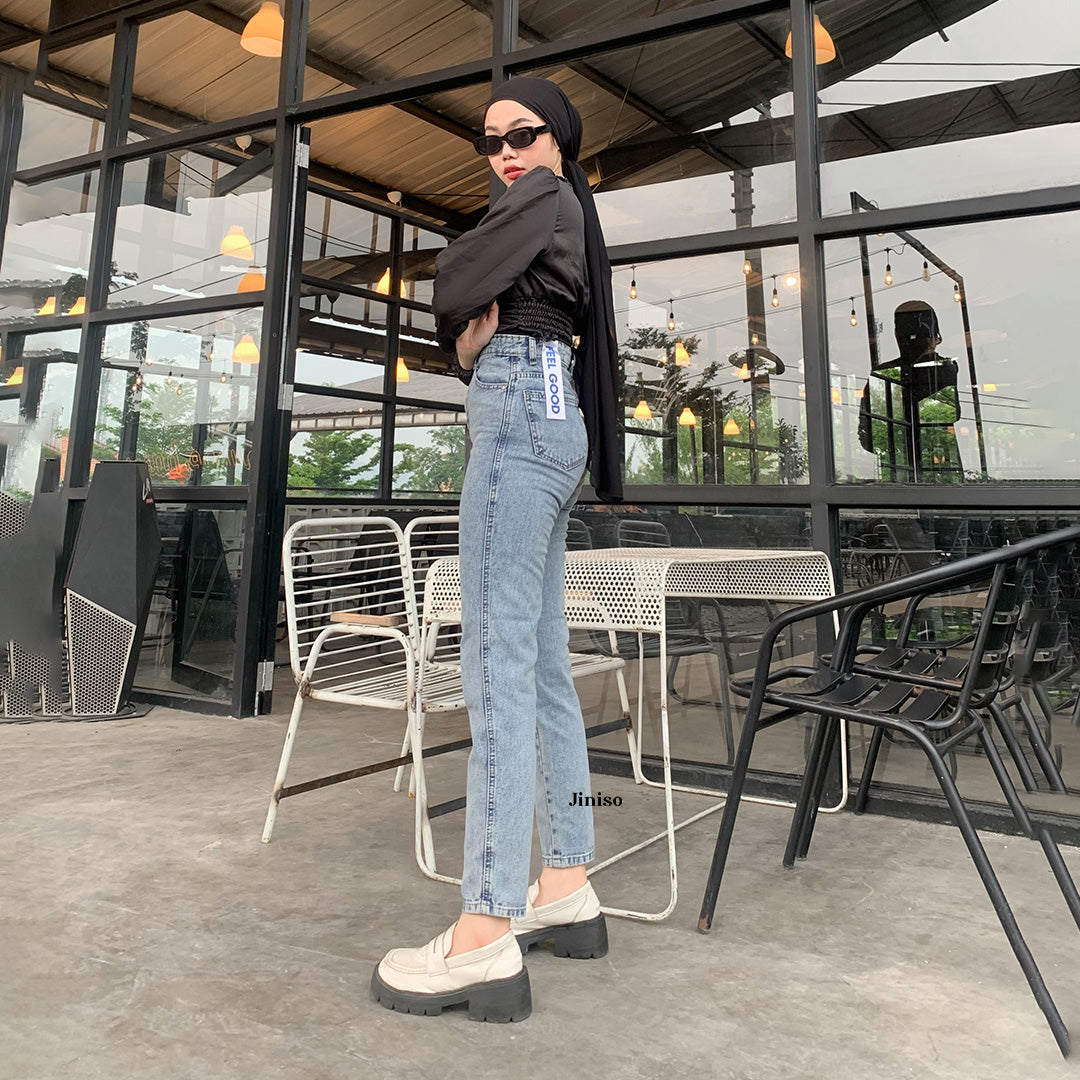 JINISO - Highwaist Boyfriend Jeans 029 FEEL GOOD