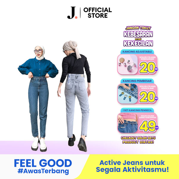 JINISO - Highwaist Boyfriend Jeans 028 FEEL GOOD