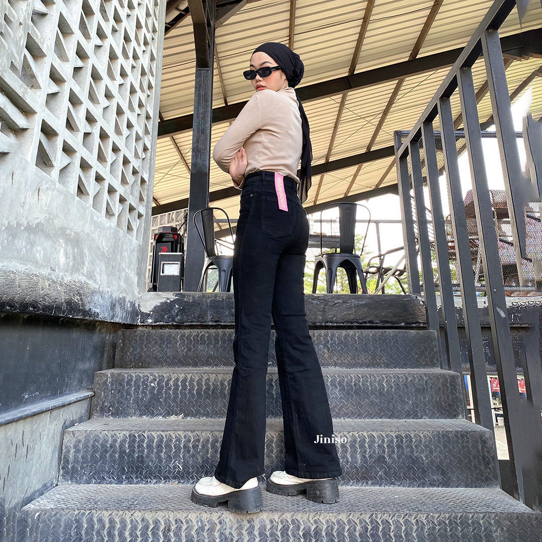 JINISO - Highwaist Stretch Cutbray Pocket Jeans 714 HANGOUT