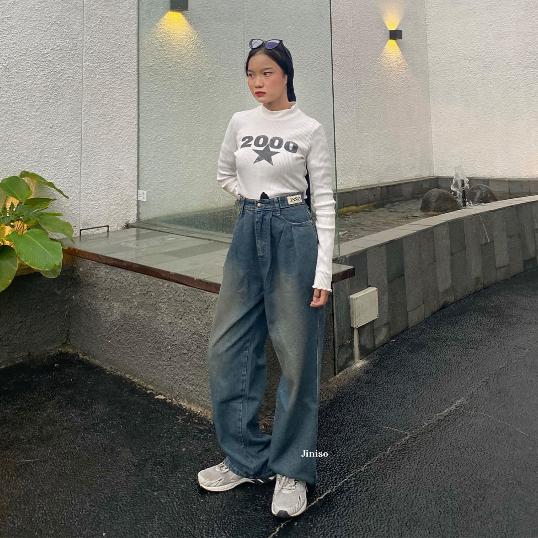 JINISO - Highwaist Adjustable Super Baggy Jeans 880 HIBERNATION