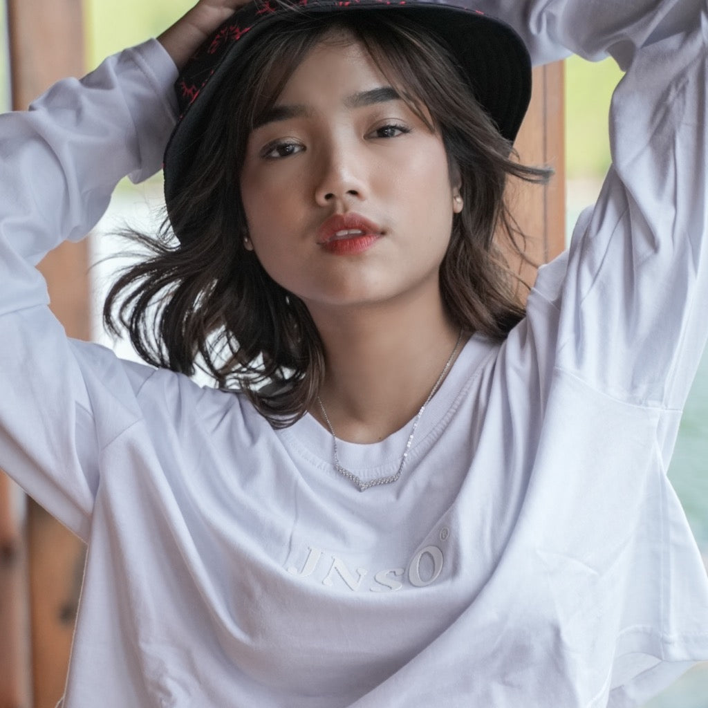 JINISO Kaos Crop Top Oversize Lengan Panjang Fuji JNSO Undercover T-Shirt