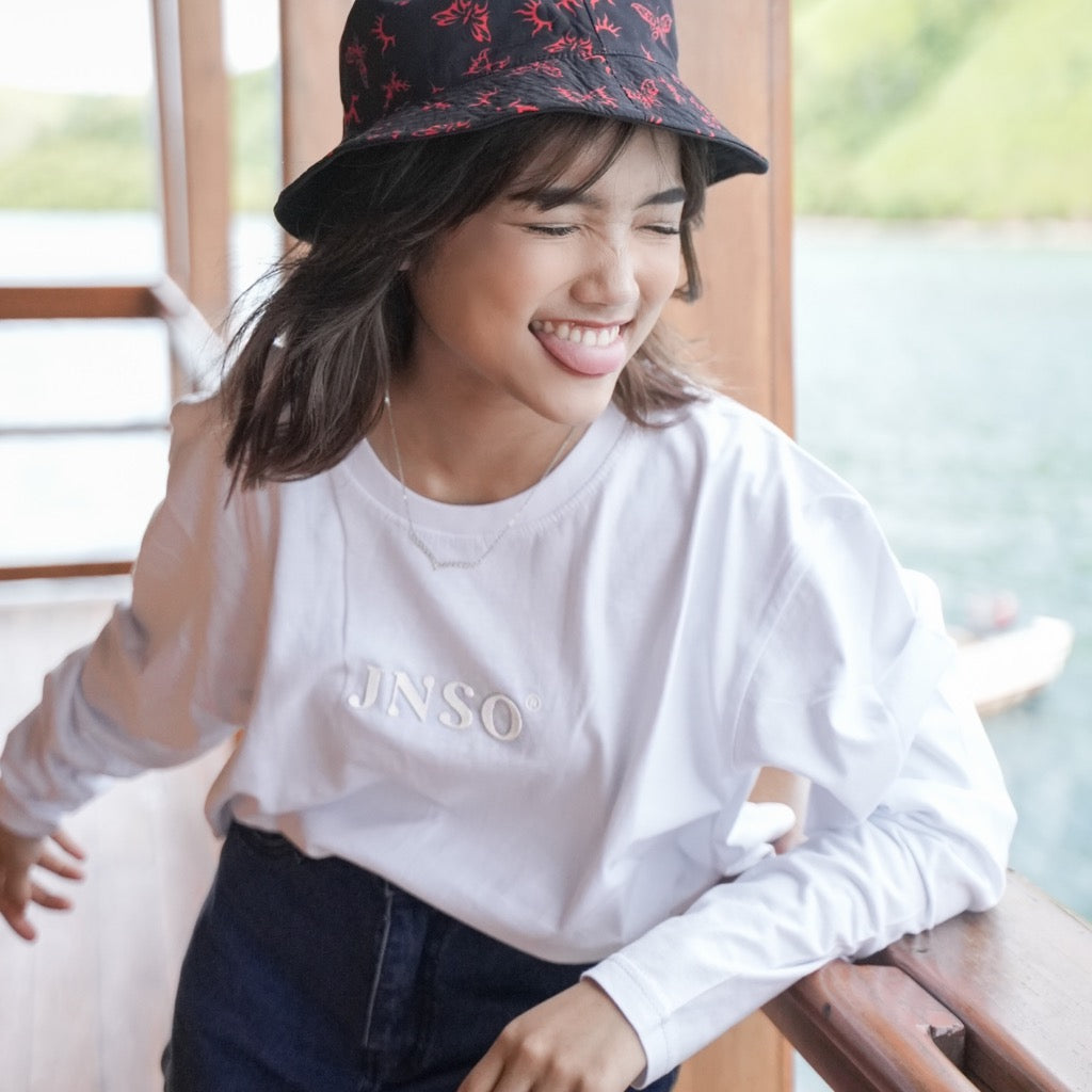 JINISO Kaos Crop Top Oversize Lengan Panjang Fuji JNSO Undercover T-Shirt