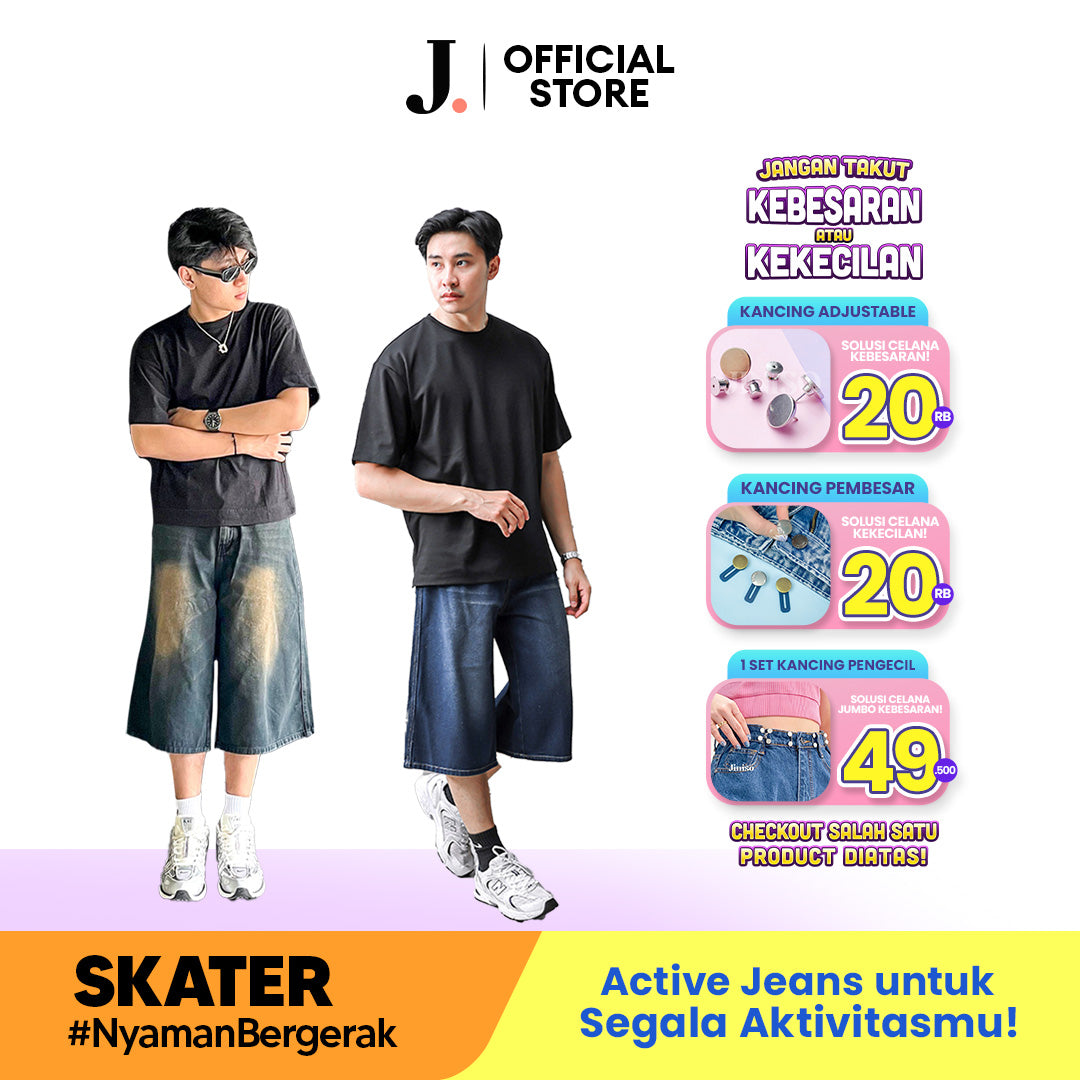 JINISO Jorts Baggy Short Jeans Pria 302