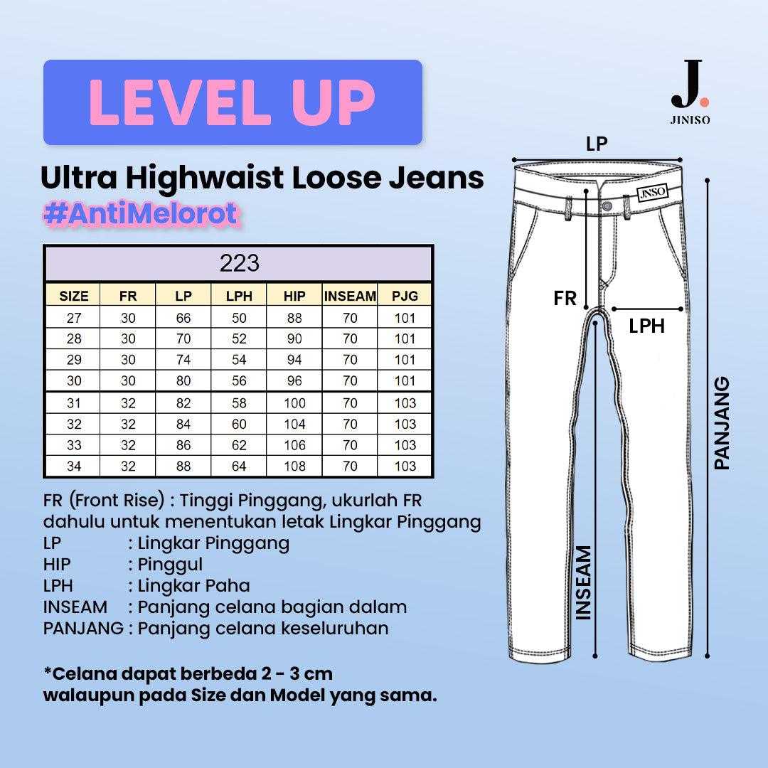 JINISO - Ultra Highwaist Loose Jeans 223 LEVEL UP
