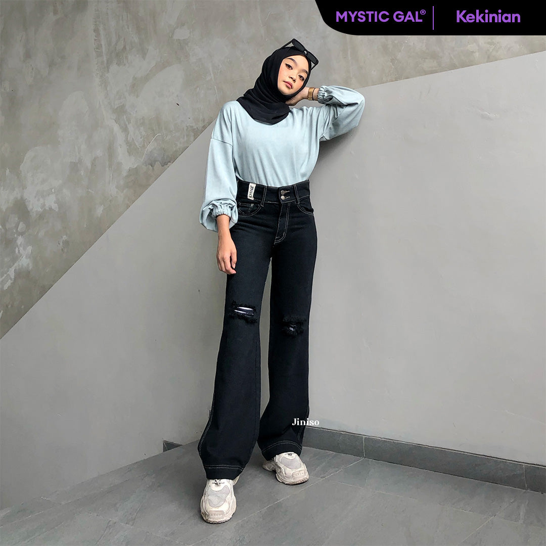JINISO MYSTIC GAL 514 Highwaist Baggy Ripped Jeans