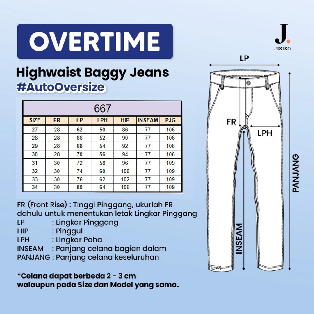 JINISO - Ultra Highwaist Baggy Loose Jeans 667 OVERTIME
