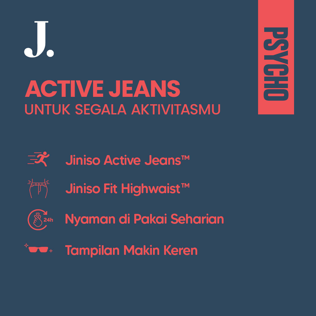 JINISO Highwaist Cargo Loose Jeans Pria 553