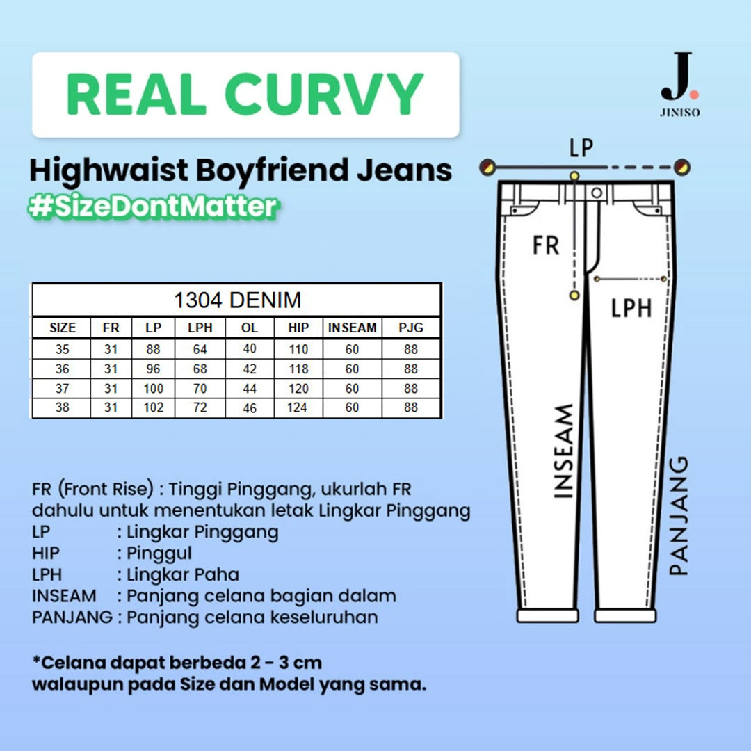 JINISO - Big Size Boyfriend Denim Jeans Pria 1304