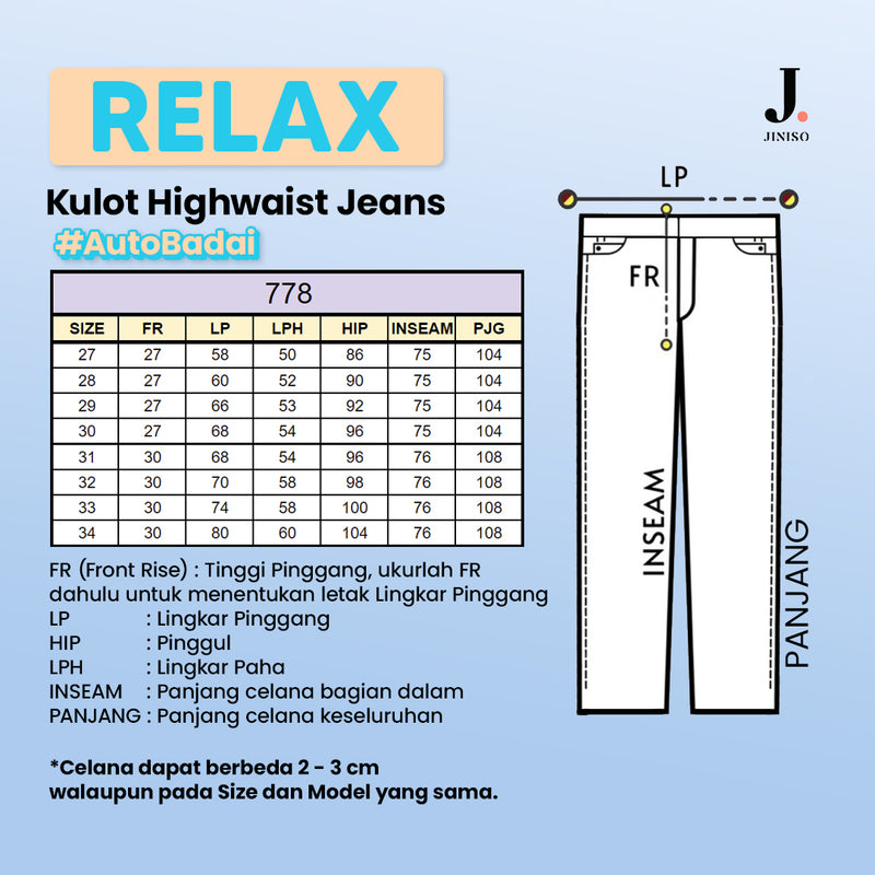 JINISO - Kulot Highwaist Jeans 778 RELAX