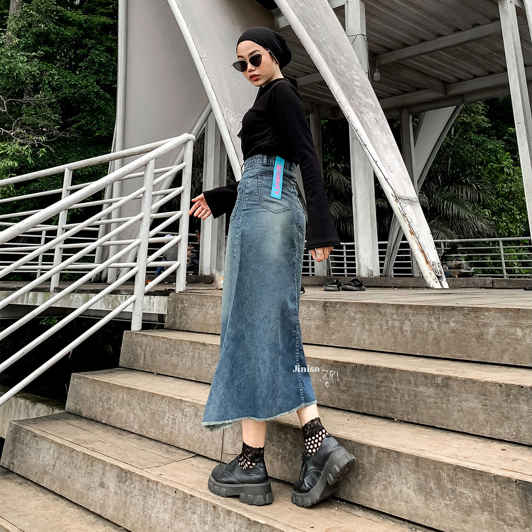 JINISO - Highwaist Rok Mermaid Jeans Panjang 905 SEVENTY