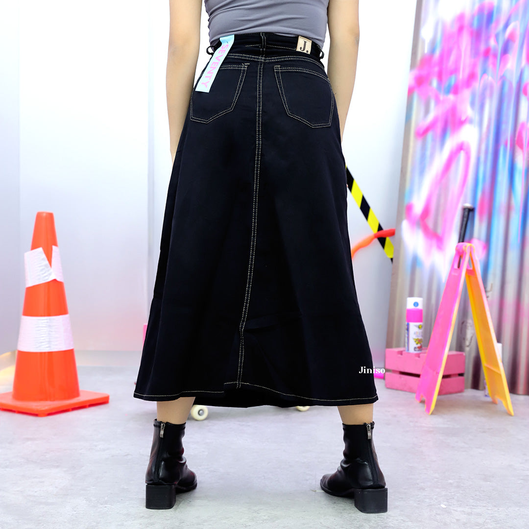 JINISO - Highwaist Rok Basic Jeans Panjang 975 SEVENTY