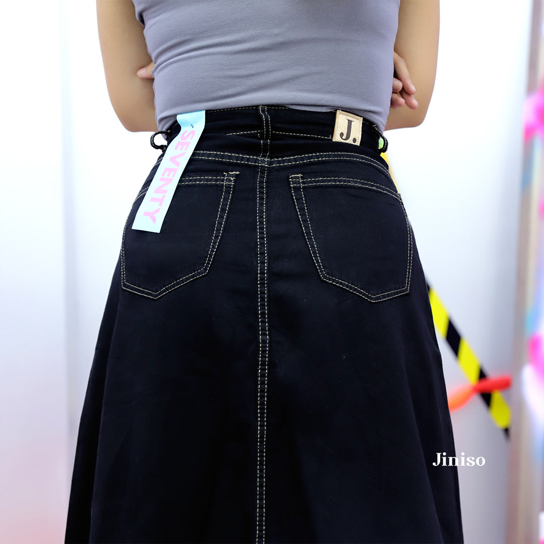 JINISO - Highwaist Rok Basic Jeans Panjang 975 SEVENTY