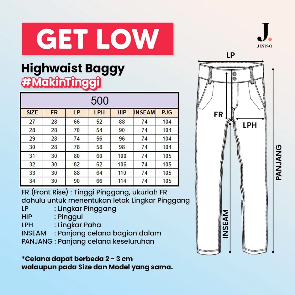 JINISO - Highwaist Baggy Jeans 500 GET LOW