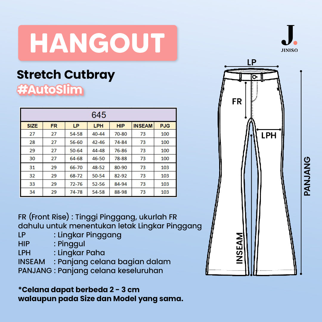JINISO - Highwaist  Cutbray Stretch Pocket Jeans 645 HANGOUT