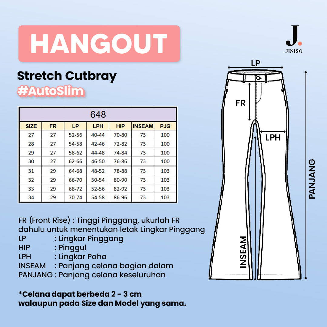 JINISO - Highwaist  Cutbray Stretch Pocket Jeans 648 HANGOUT