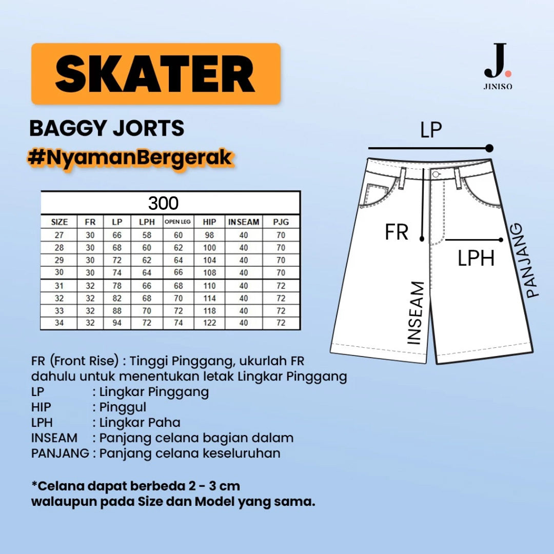 JINISO Jorts Baggy Short Jeans Pria 300