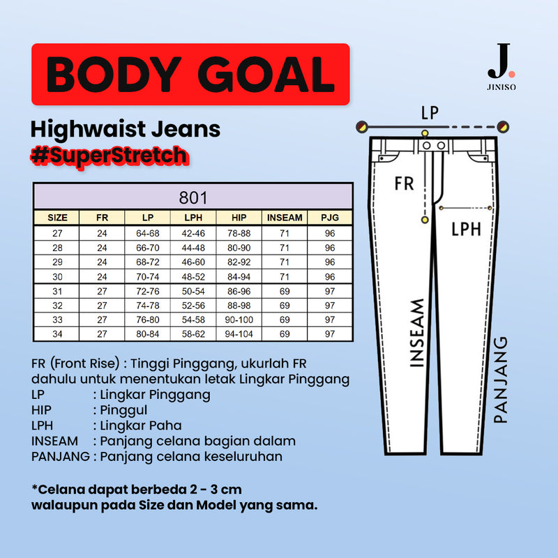 JINISO - Highwaist Jeans 801 BODY GOAL