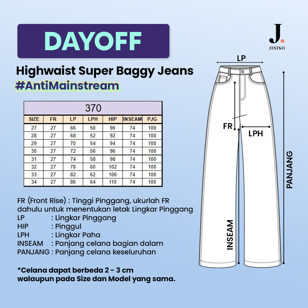 JINISO - Highwaist Flare Cutbray Jeans 370 DAYOFF