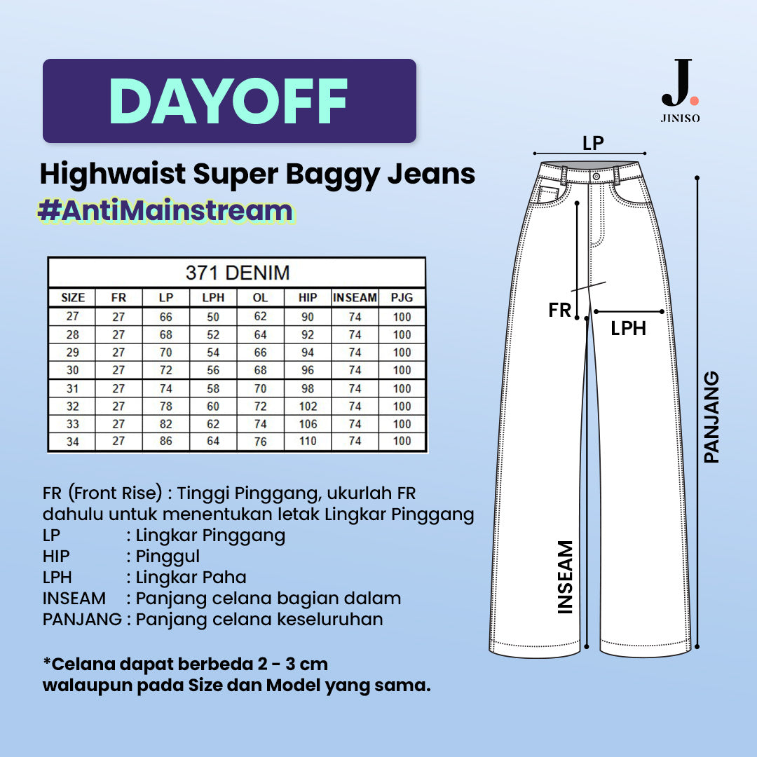 JINISO Bootcut Denim Jeans Pria 371