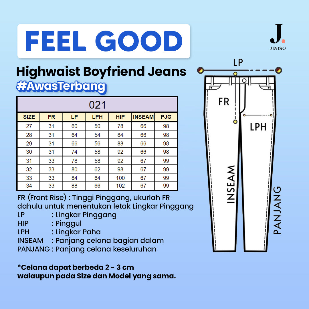 JINISO - Highwaist Boyfriend Jeans 021 FEEL GOOD
