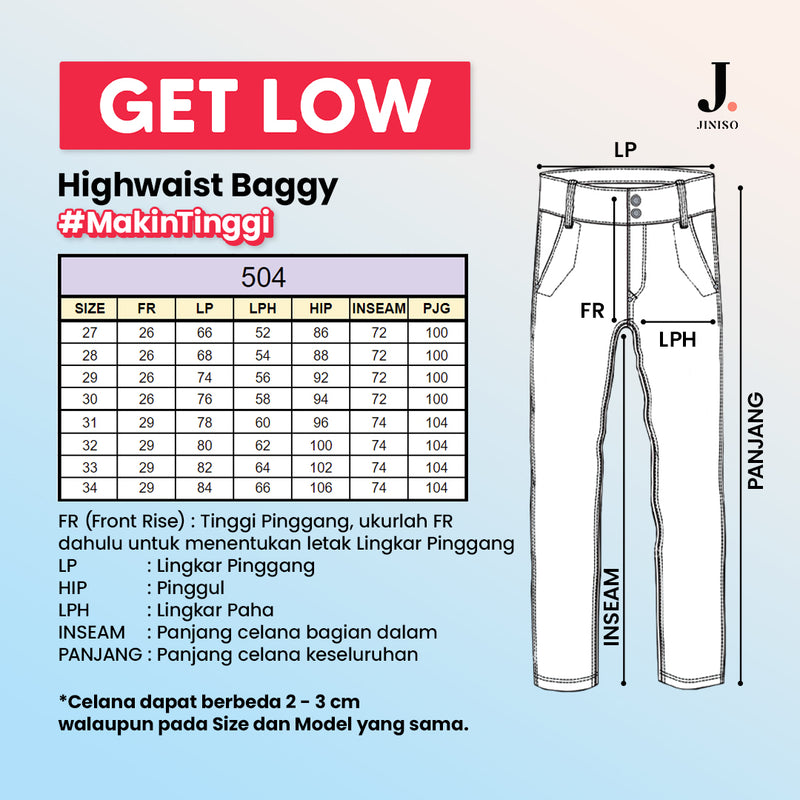 JINISO - Highwaist Baggy Jeans 504 GET LOW