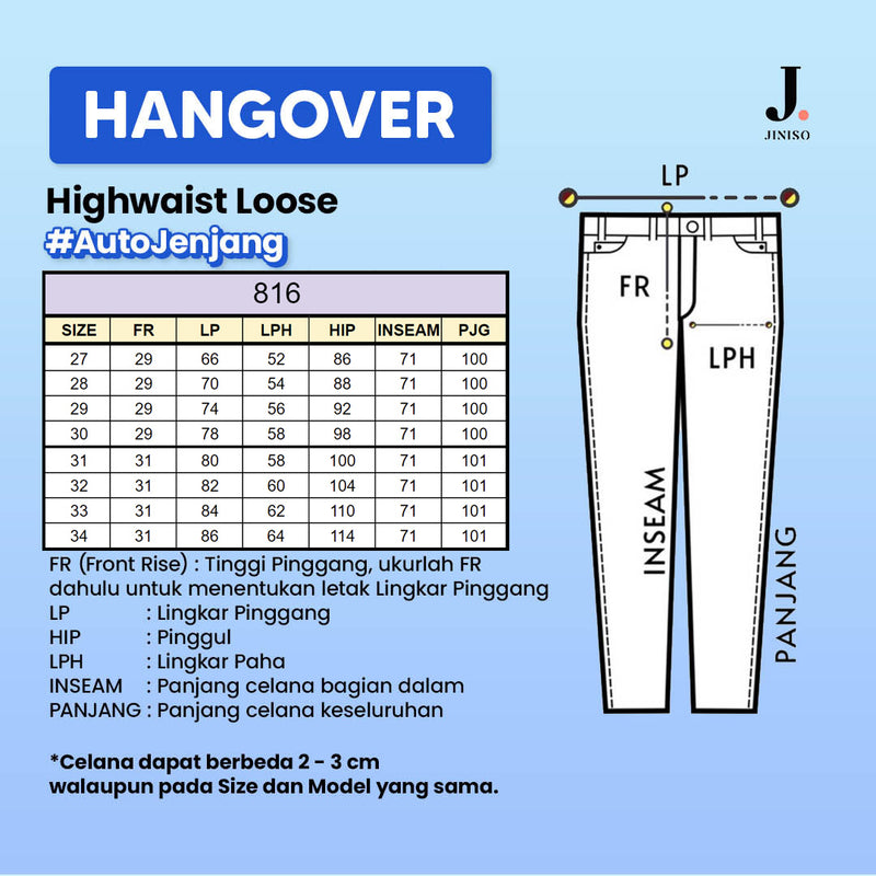 JINISO - Highwaist Loose Jeans 816 HANGOVER