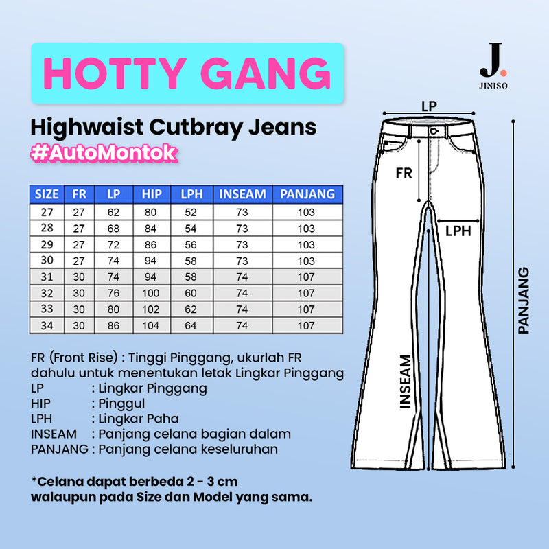 JINISO - HW Cutbray Jeans Slit 333 HOTTY GANG