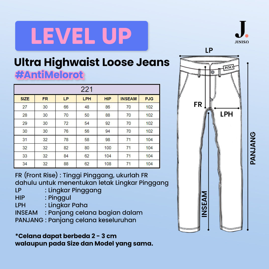 JINISO - Ultra Highwaist Loose Jeans 221 LEVEL UP