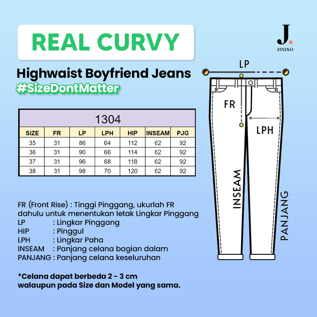 JINISO - Jumbo Boyfriend Jeans 1304 REAL CURVY