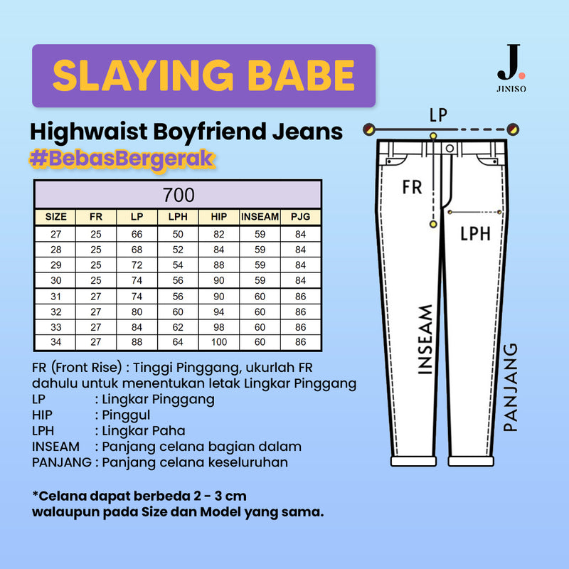 JINISO - HW Boyfriend Jeans 700 SLAYING BABE
