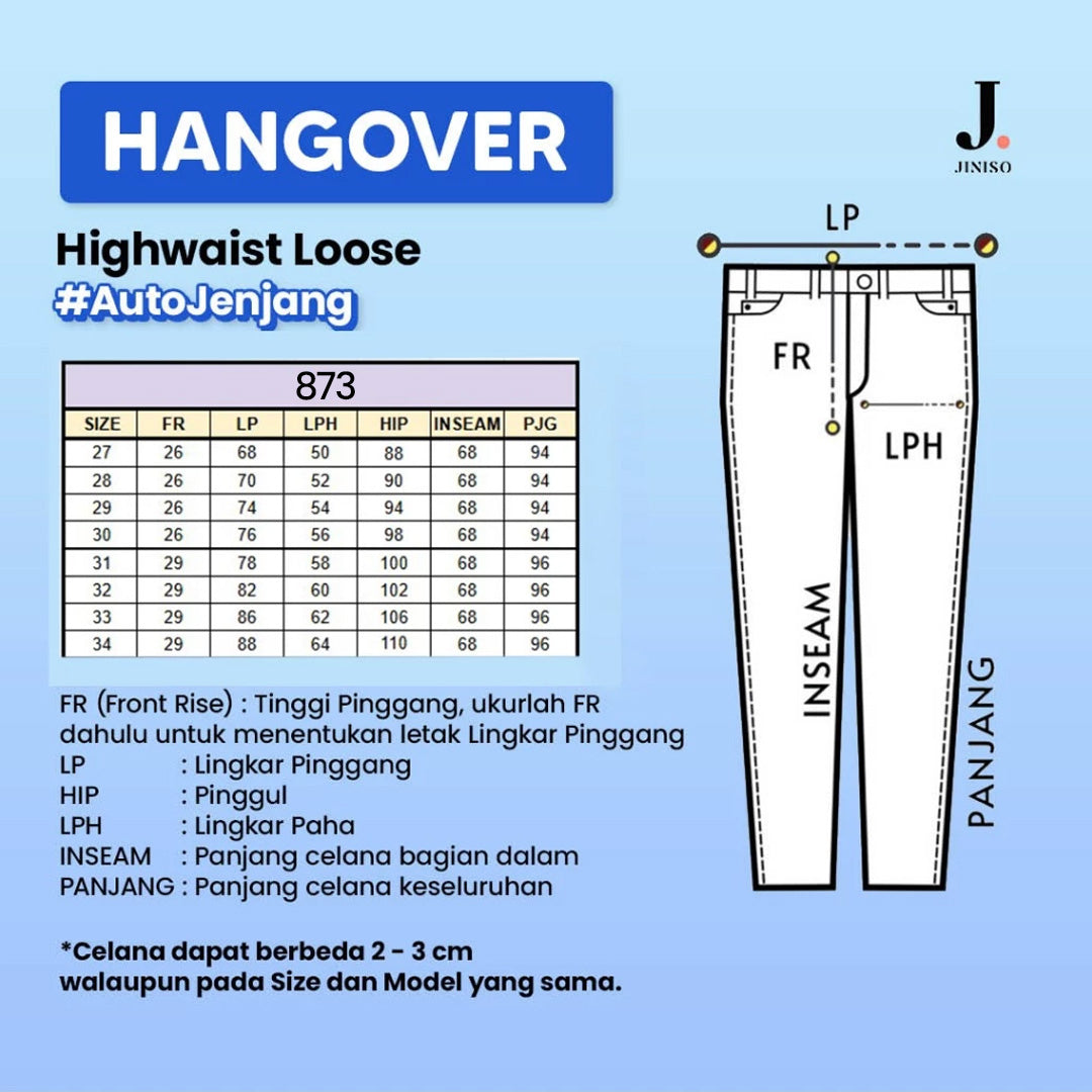 JINISO - Highwaist Loose Jeans 873 HANGOVER