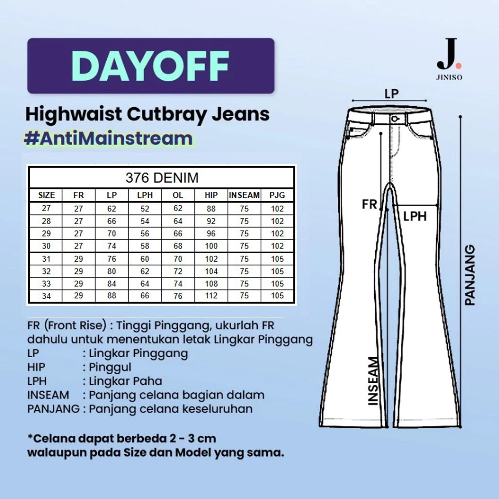 JINISO Bootcut Denim Jeans Pria 376