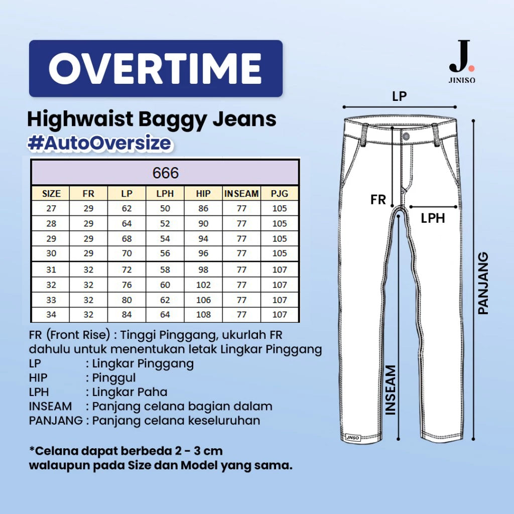 JINISO - Ultra Highwaist Baggy Loose Jeans 666 OVERTIME