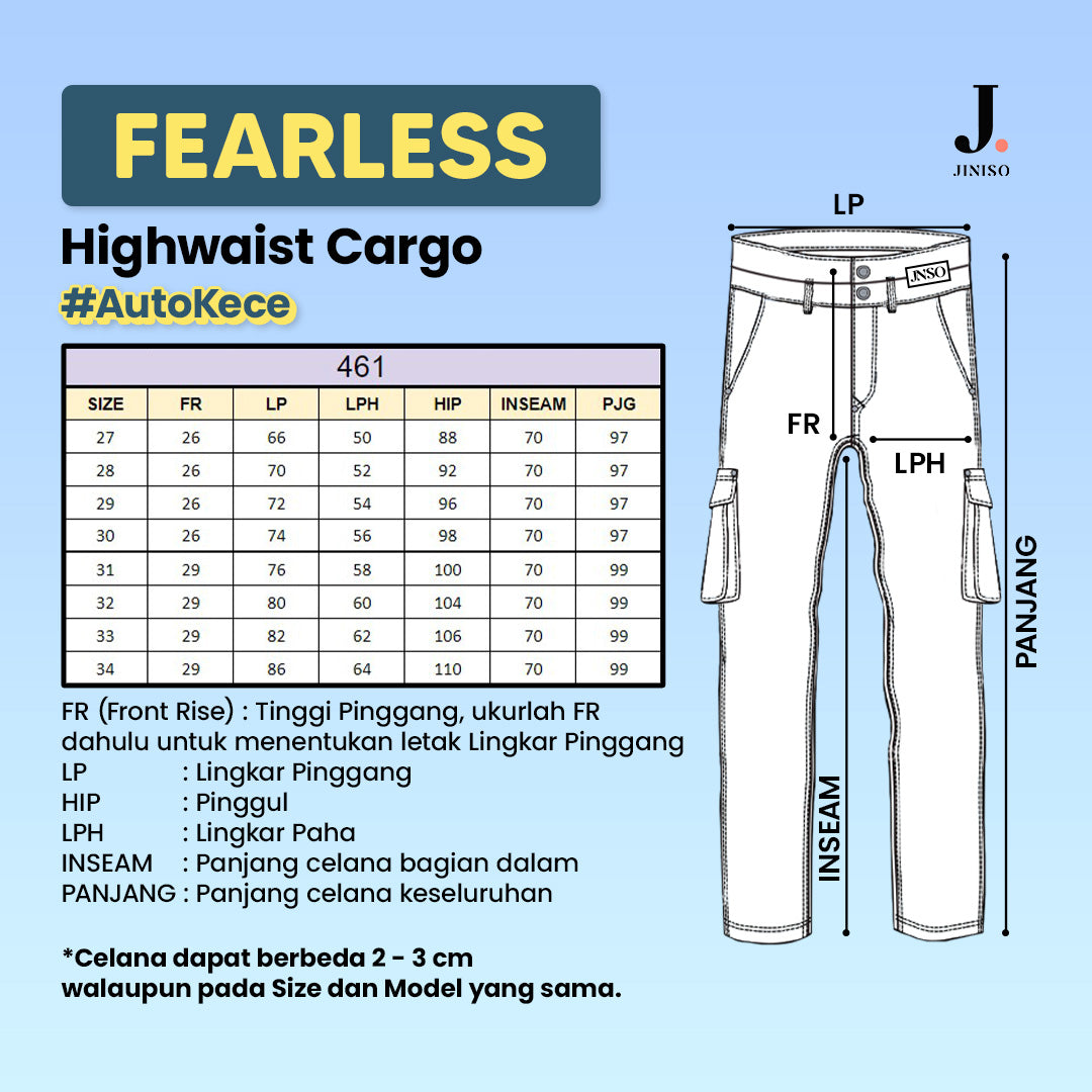 JINISO - Highwaist Cargo Loose Jeans 461 FEARLESS