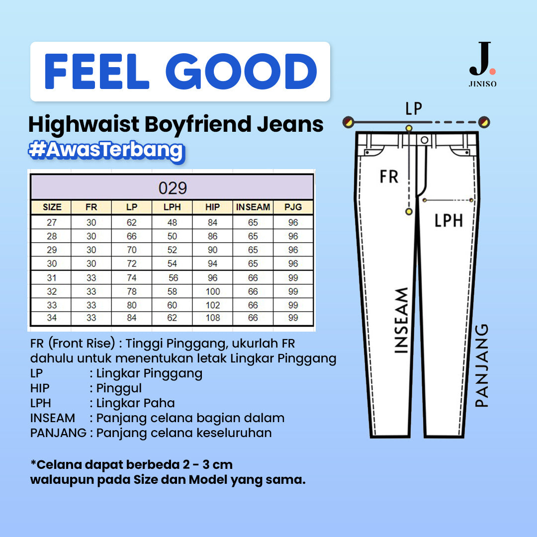 JINISO - Highwaist Boyfriend Jeans 029 FEEL GOOD