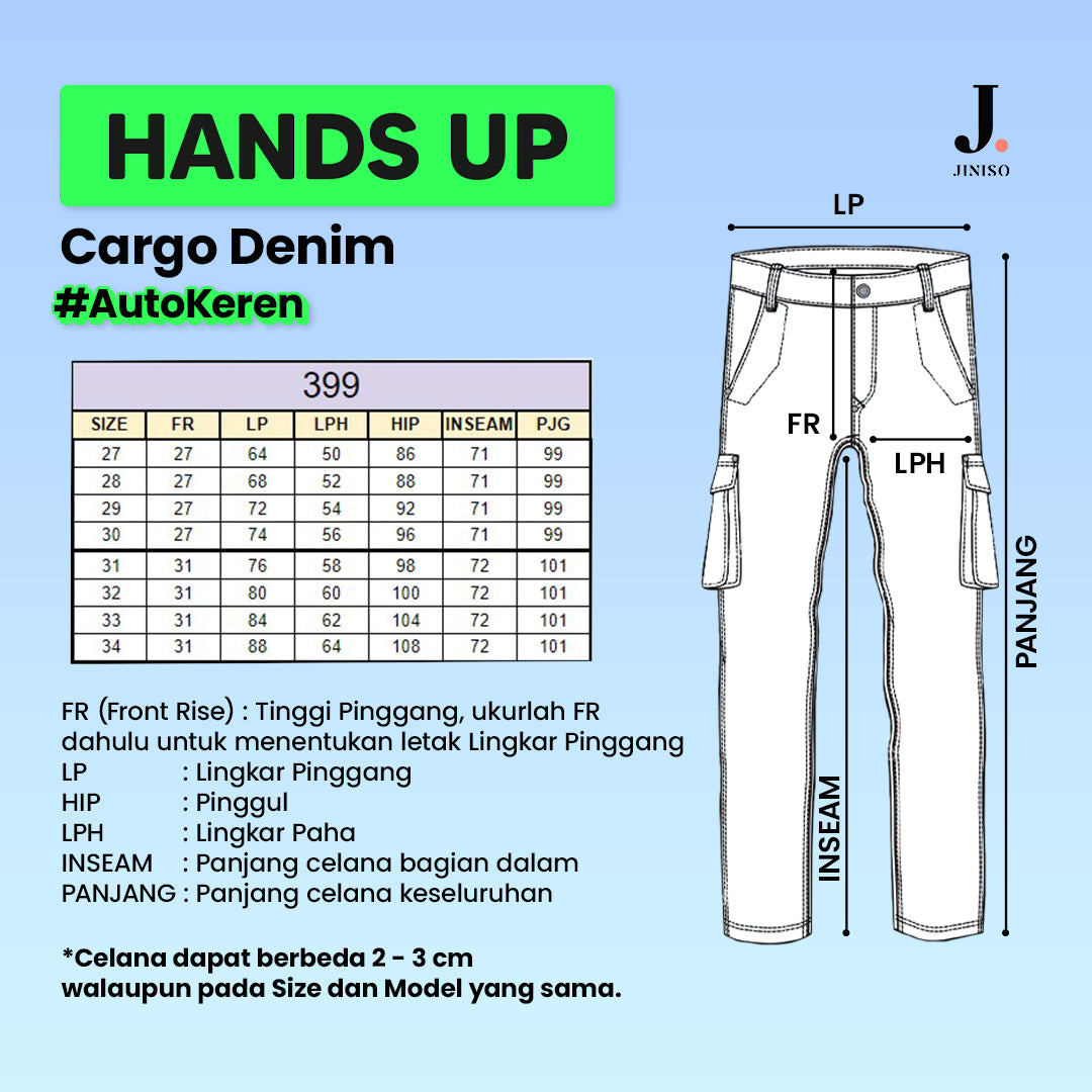 JINISO - Highwaist Cargo Loose Jeans 399 HANDS UP