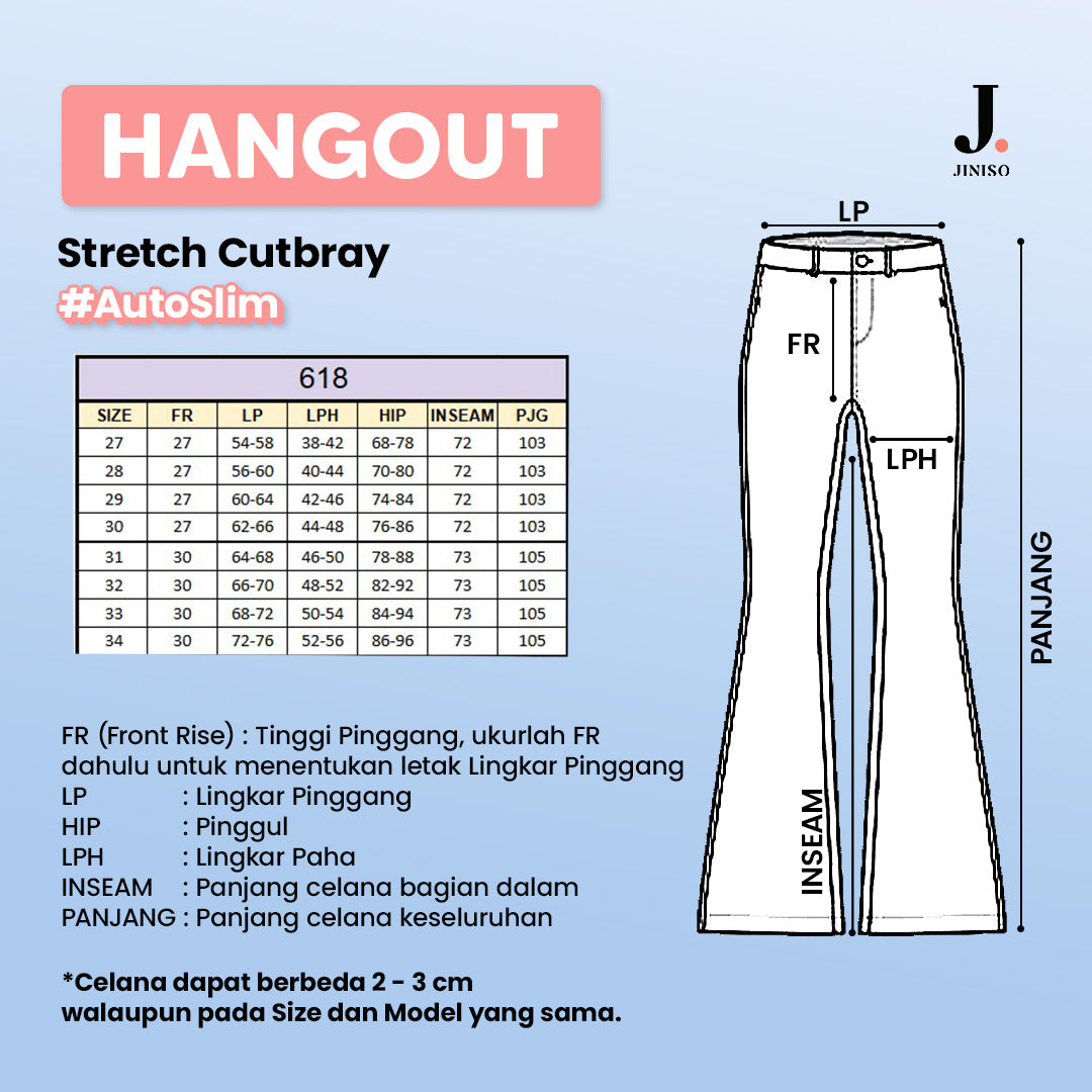 JINISO - Ultra Highwaist Cutbray Stretch Jeans 618 HANGOUT