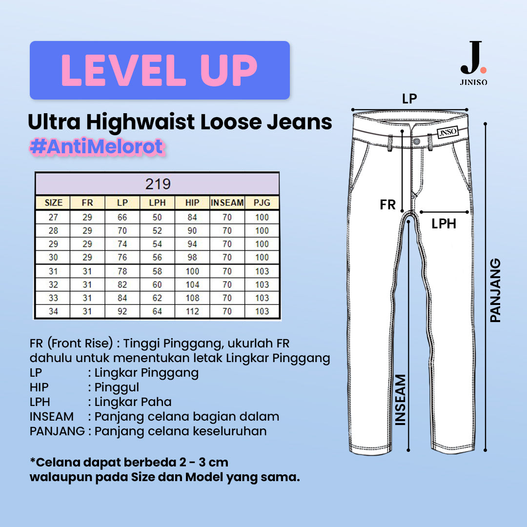 JINISO - Ultra Highwaist Loose Jeans 219 LEVEL UP