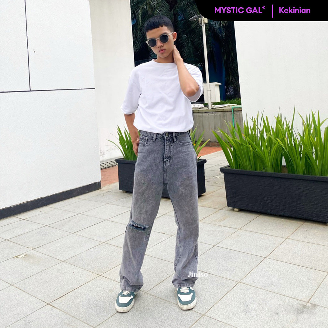 JINISO Loose Denim Jeans Pria Ripped 848 – Jiniso1
